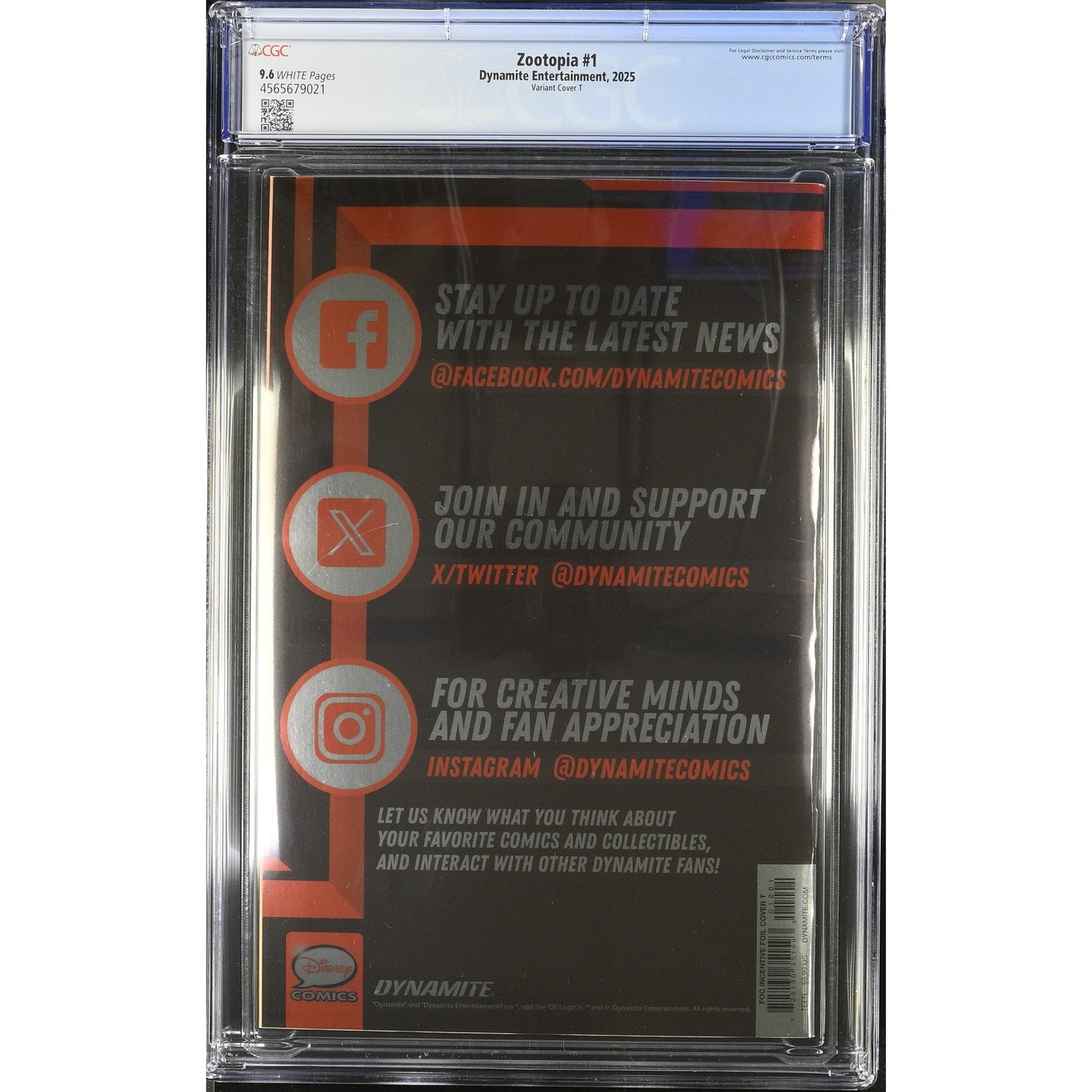 Zootopia #1 (2025) - CGC 9.6 - Variant Cover T Foil