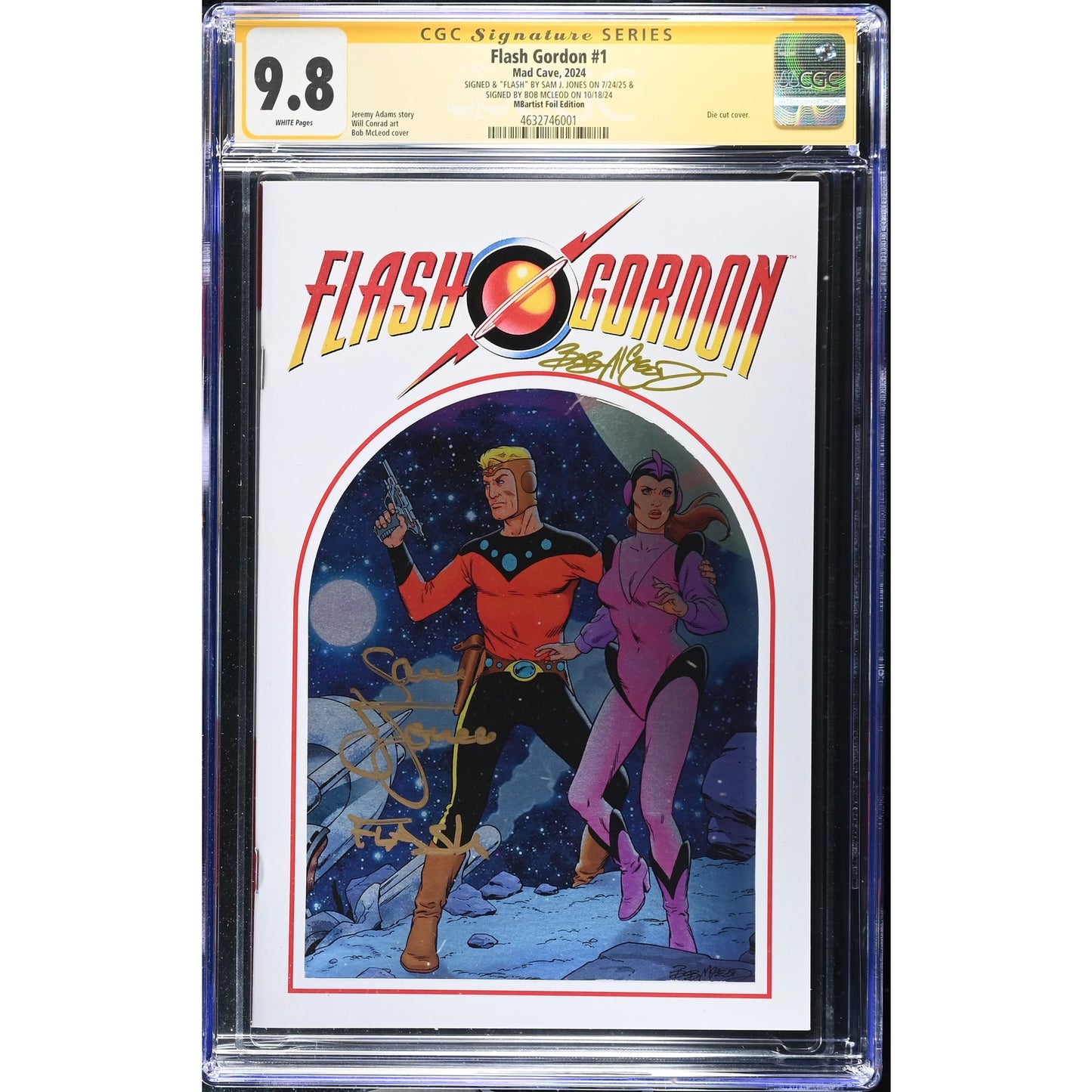 Celeb Flash Gordon #1 (2024) - CGC 9.8 SS - Signed by Sam Jones & Bob Mcleod