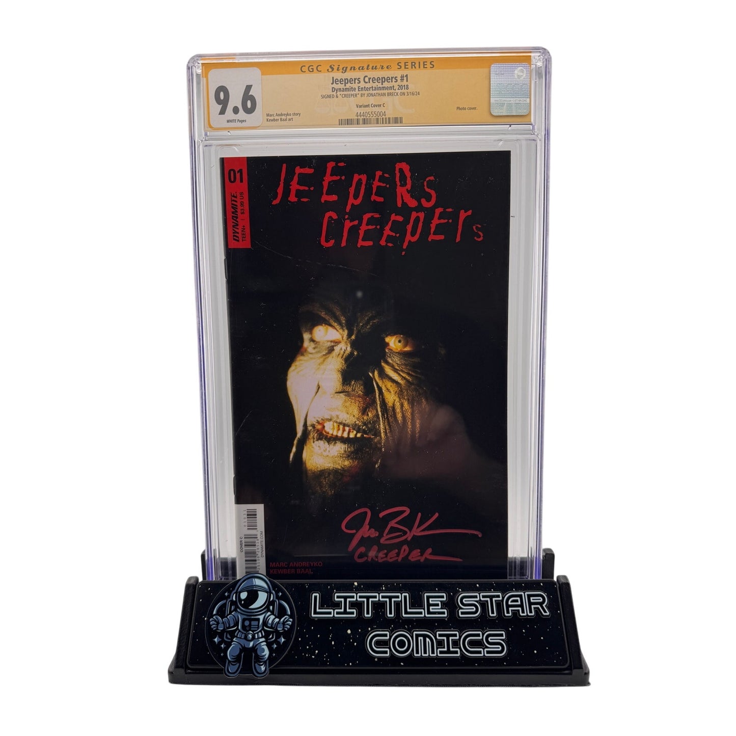 Jeepers Creepers #1 CGC SS 9.6 - Signed by Jonathan Breck 'Creeper'