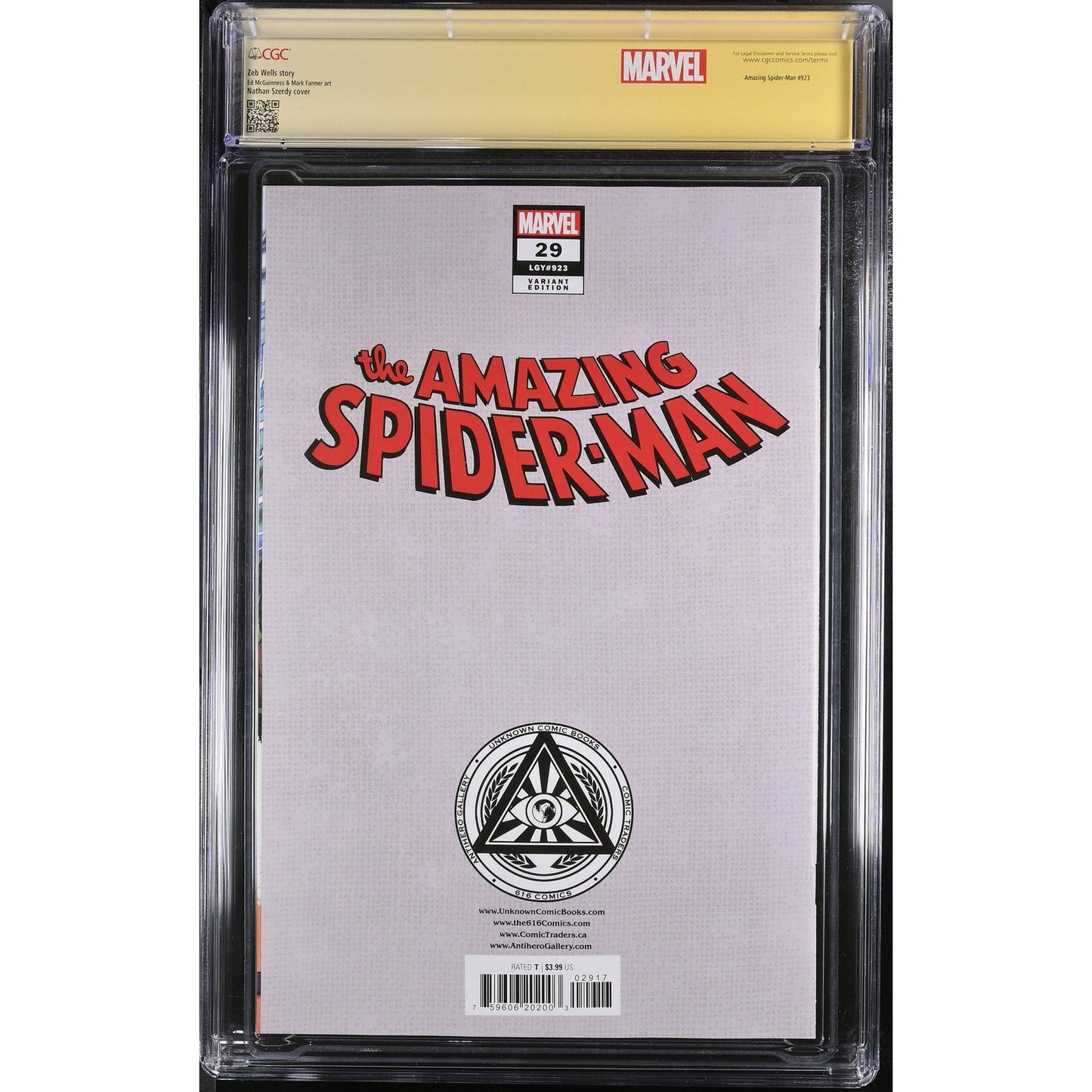 Amazing Spider-Man #29 (2023) - CGC 9.8 - Signed Szerdy Variant