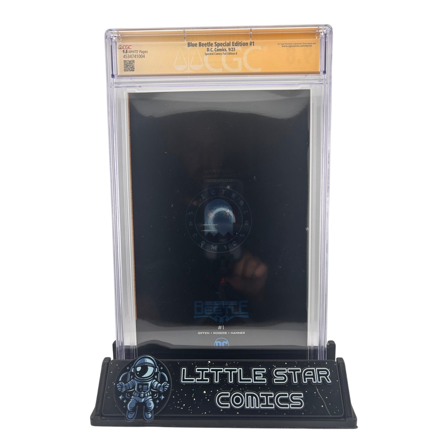 Celeb Blue Beetle Special #1 CGC SS 9.8 Signed Xolo & Cully Hamner Foil