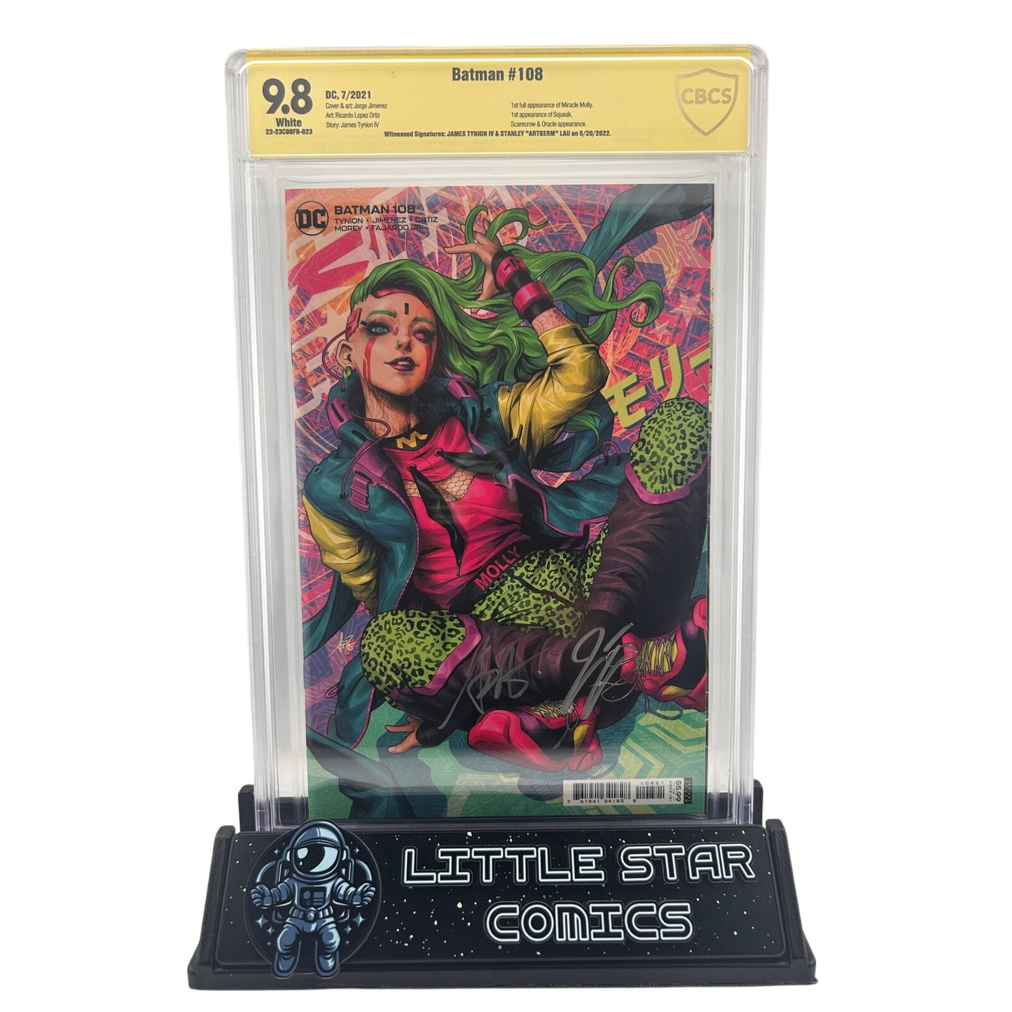 Batman #108 CBCS 9.8 Signed by Tynion & Artgerm – 1st Miracle Molly