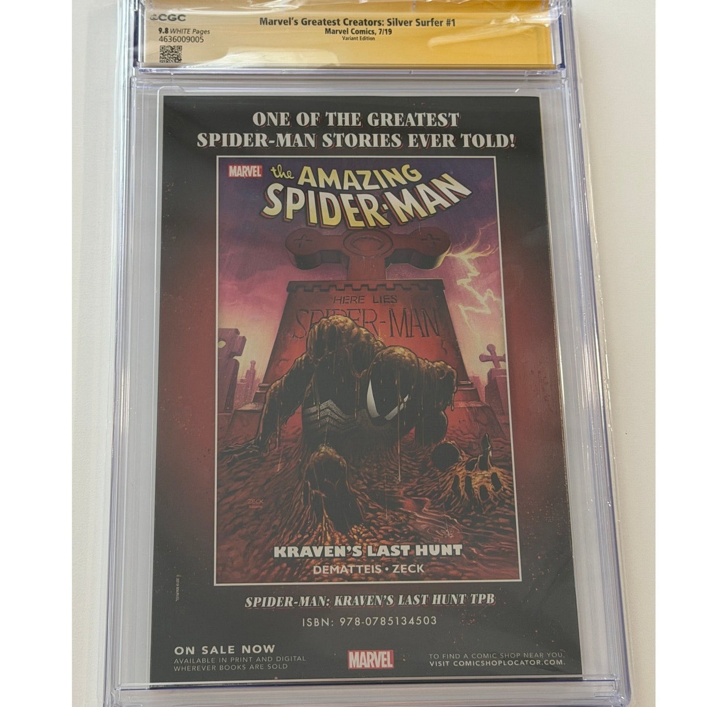 Marvel's Greatest Creators: Surfer #1 9.8 CGC S.S. RON LIM Variant Edition
