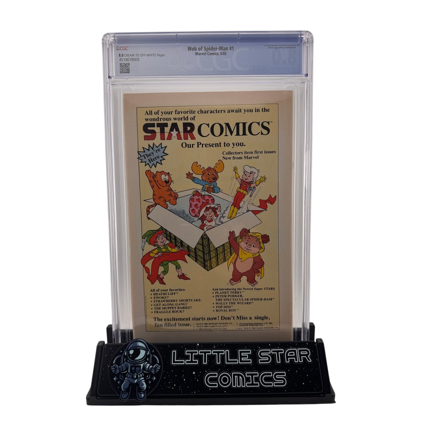 Web of Spider-Man #1 CGC 8.0 - 1st Appearance of the Vulturions