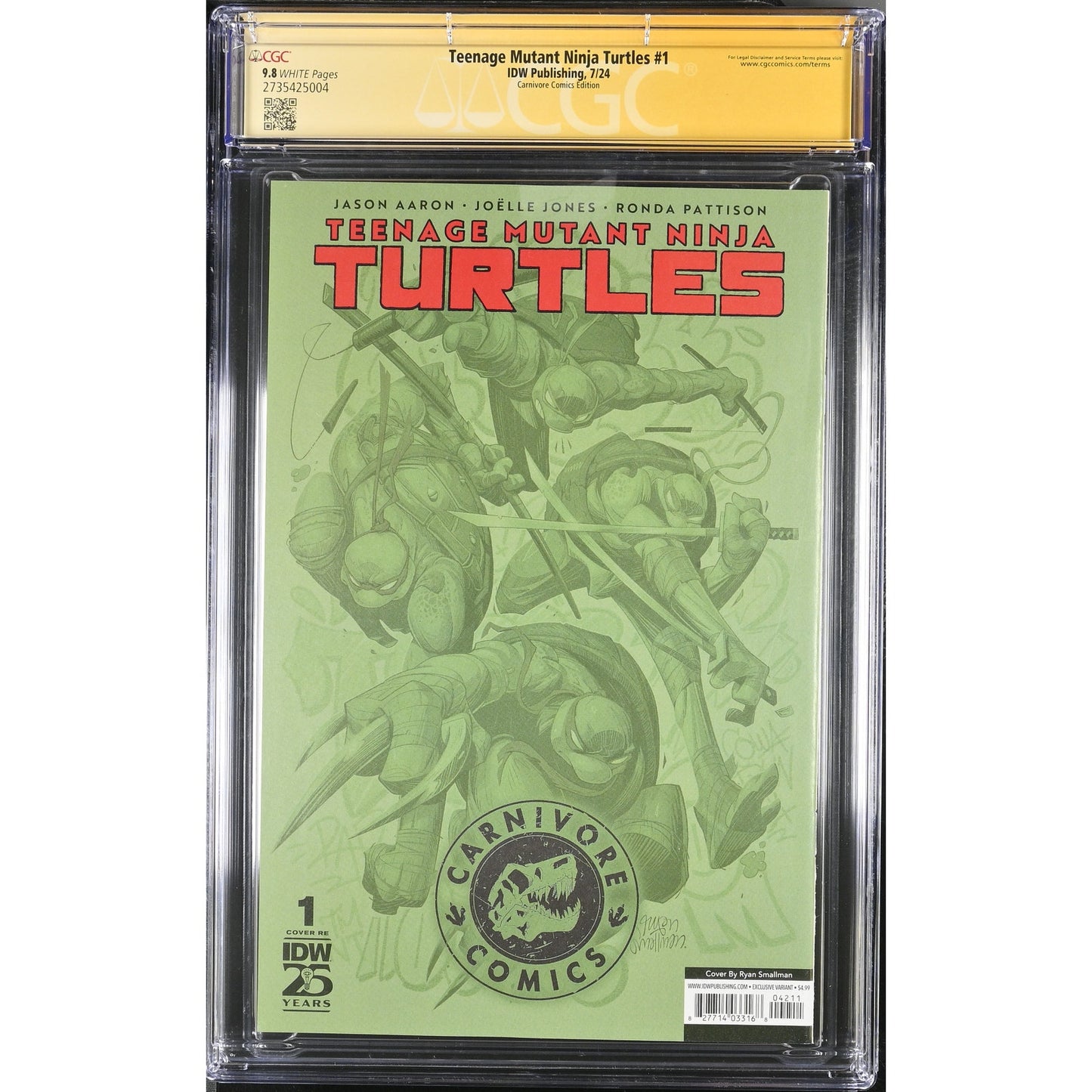 Teenage Mutant Ninja Turtles #1 - CGC 9.8 - Signed Kevin Eastman