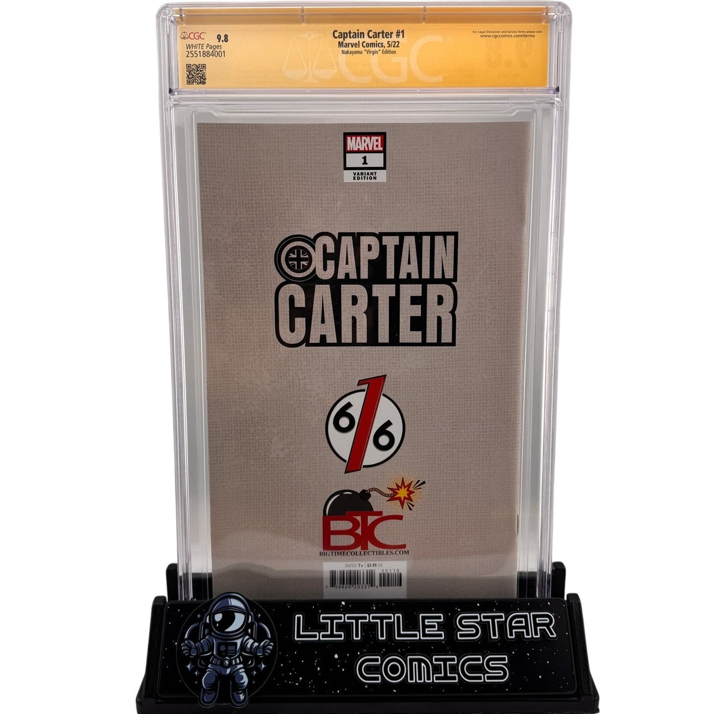 Captain Carter #1 β CGC Signature Series 9.8 β Signed by David Nakayam