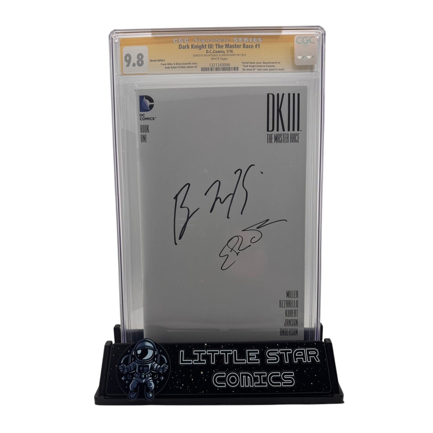 Dark Knight III: The Master Race #1 CGC SS 9.8 - Signed by Mckenzie & Richards