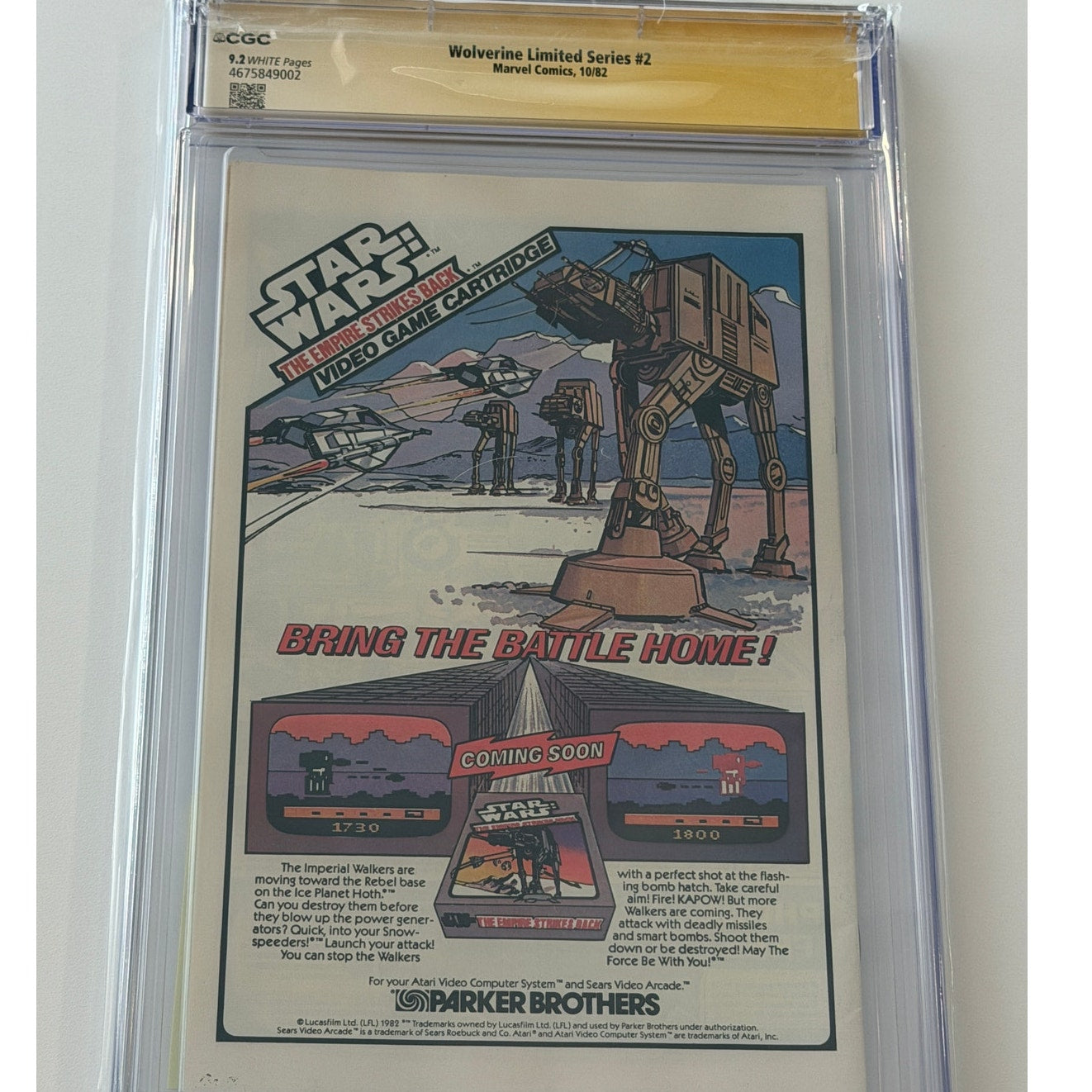 Wolverine Limited Series #2 9.2 CGC S.S. JOE RUBINSTEIN