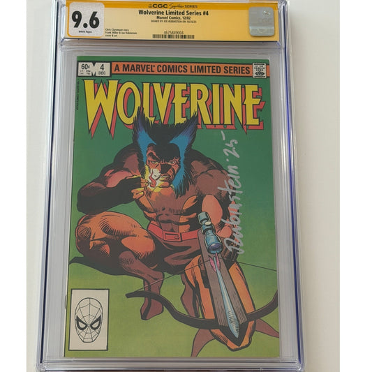 Wolverine Limited Series #4 9.6 CGC S.S. JOE RUBINSTEIN