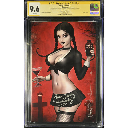 Celeb Zirty Girlz #2 CGC SS 9.6 - Signed by Lisa Loring & Nathan Szerdy