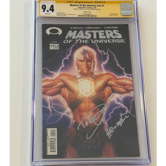 Masters of the Universe #v2 #1 9.4 CGC S.S. Signed & "HE-MAN" by DOLPH LUNDGREN