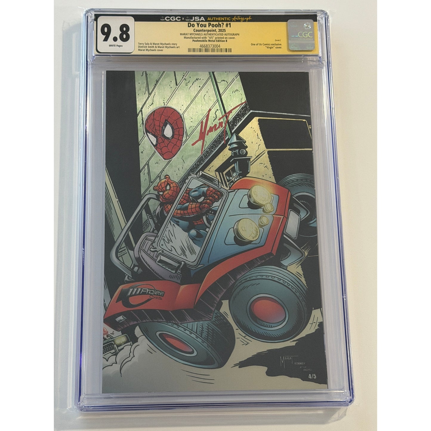 Do You Pooh? #1 9.8 CGCxJSA MARAT MYCHAELS "4/5" Print On Cover