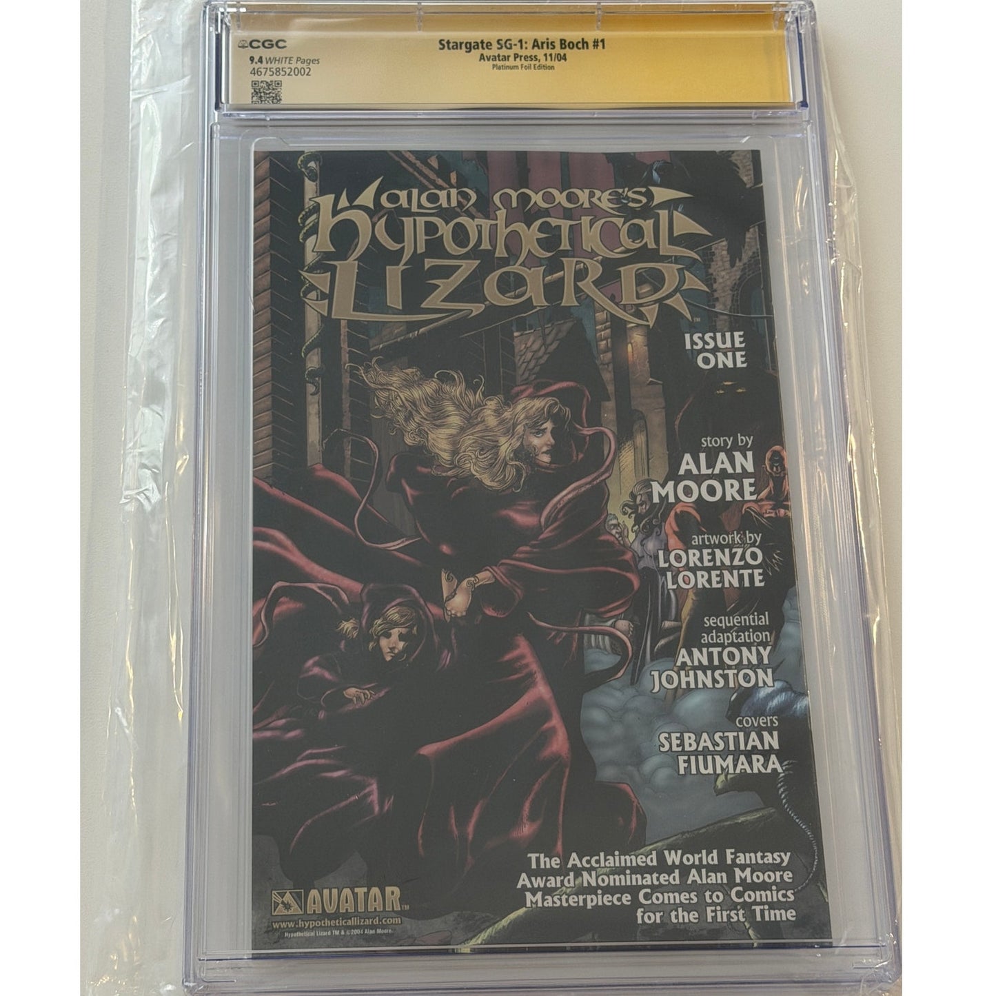 Stargate SG-1: Aris Boch  9.4 CGC S.S. "ARIS BOCH" by SAM JONES Platinum Foil