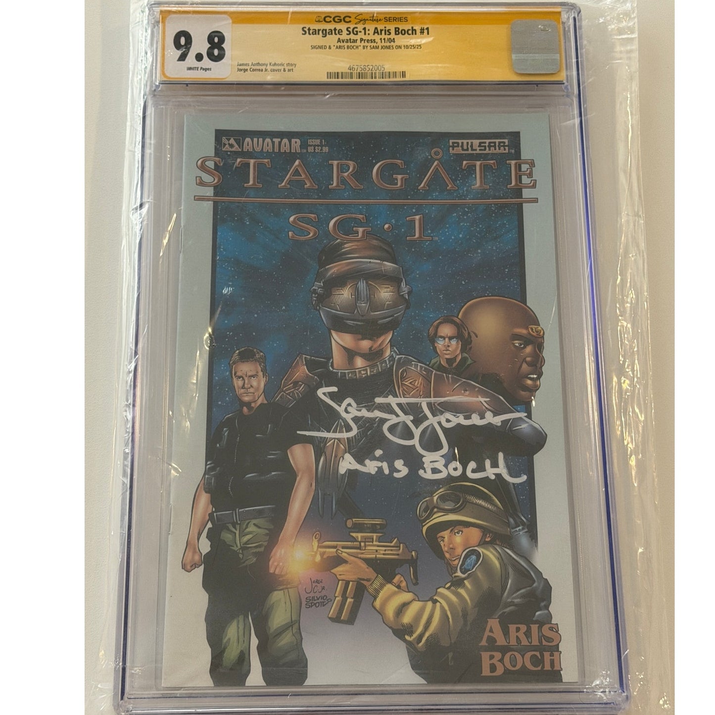 Stargate SG-1: Aris Boch 9.8 CGC S.S. "ARIS BOCH" by SAM JONES