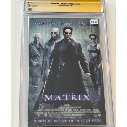 The Matrix: Comic Book Preview #nn 9.2 CGC S.S. CARRIE-ANNE M. & LAURENCE F.