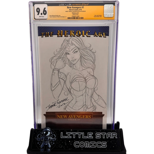 New Avengers #1 CGC SS 9.6 - Jamie Tyndall Sketch & Signature