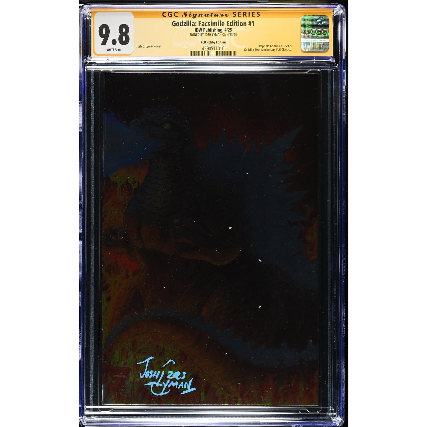 Godzilla: Facsimile Edition #1 - CGC 9.8 - Signed Josh Lyman