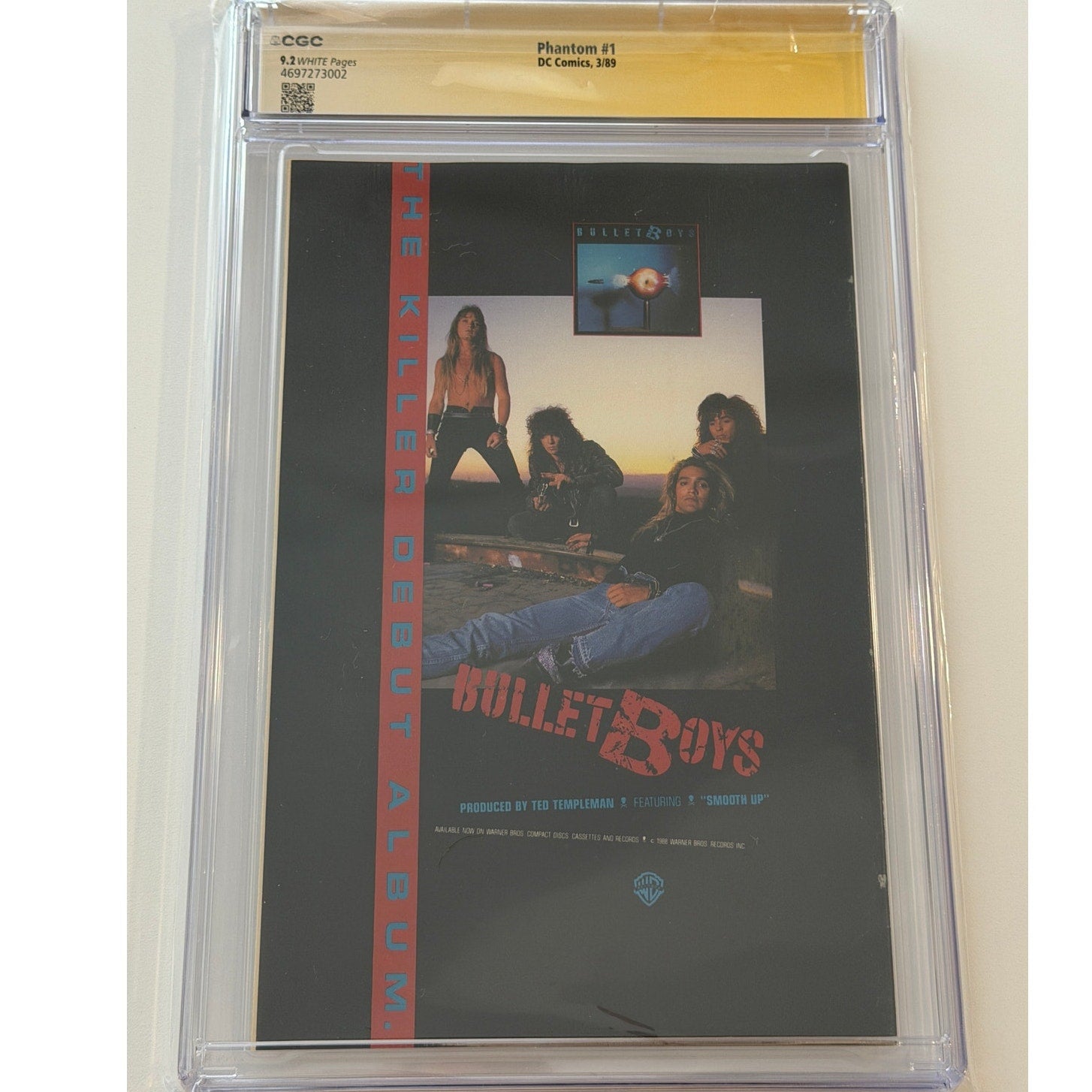 ファントムページ Phantom #1 9.2 CGC S.S. Signed & Sketch by BILLY ZANE – Little