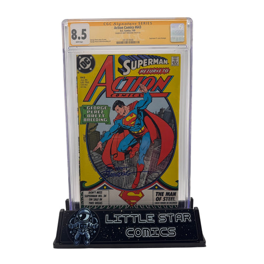 Action Comics #643 CGC SS 8.5 - Signed by Brett Breeding