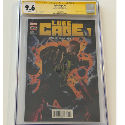 Luke Cage #1 9.6 CGC S.S. MIKE COLTER Warhawk Appearance