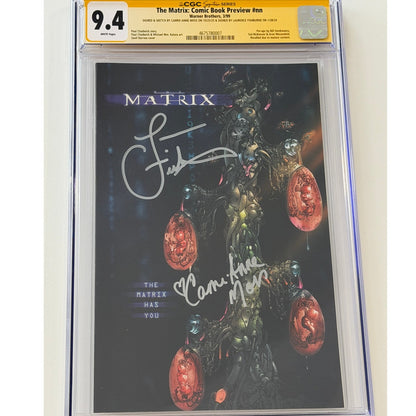 The Matrix: Cómic Book Preview #nn  9.4 CGC S.S. CARRIE-ANNE M.& LAURENCE F.