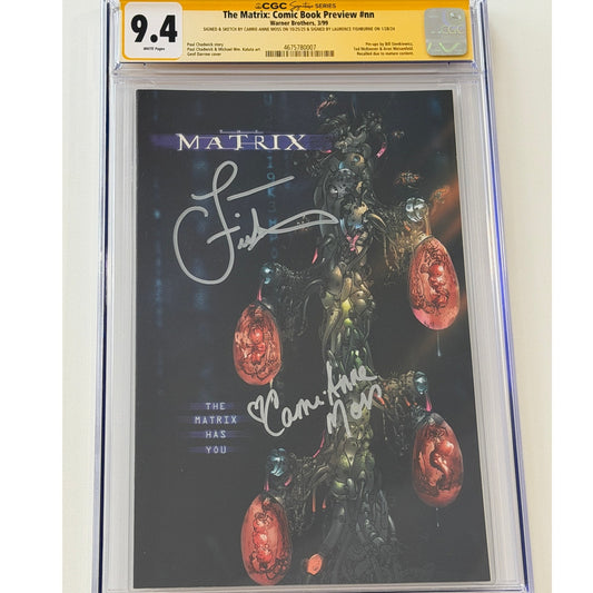 The Matrix: Cómic Book Preview #nn  9.4 CGC S.S. CARRIE-ANNE M.& LAURENCE F.