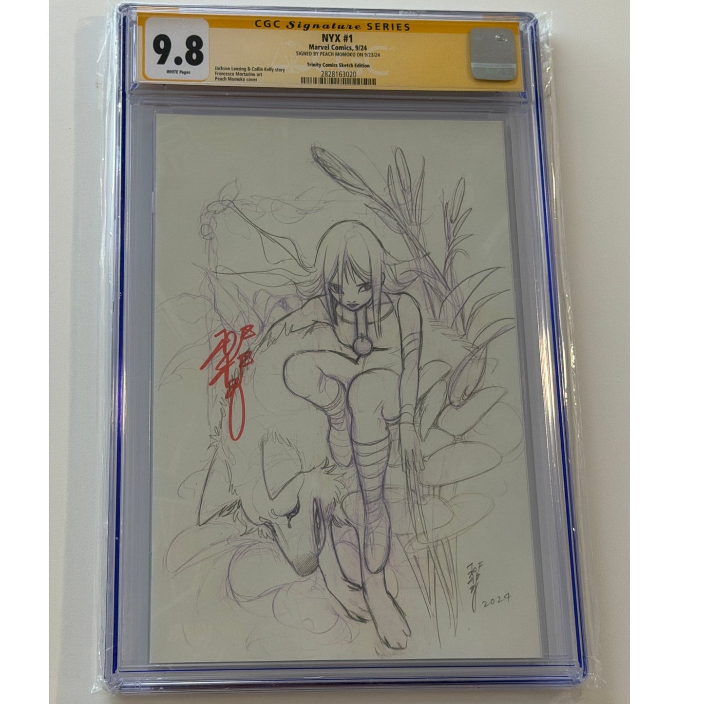NYX #1  9.8  CGC S.S. PEACH MOMOKO Trinity Comics Sketch Editions