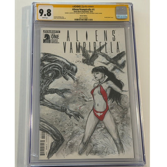 Aliens/Vampirella #1 9.8 CGC S.S. Vincent Locke
