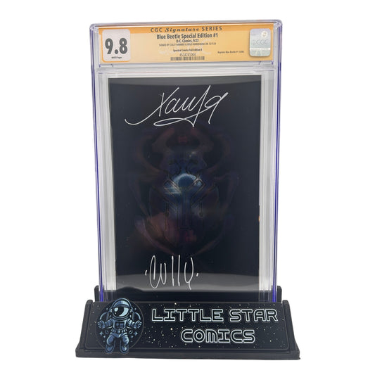 Celeb Blue Beetle Special #1 CGC SS 9.8 Signed Xolo & Cully Hamner Foil