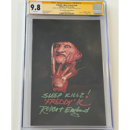 Tribute: Wes Craven #nn 9.8 CGC S.S. "SLEEP KILLZ! FREDDY K" by ROBERT ENGLUND