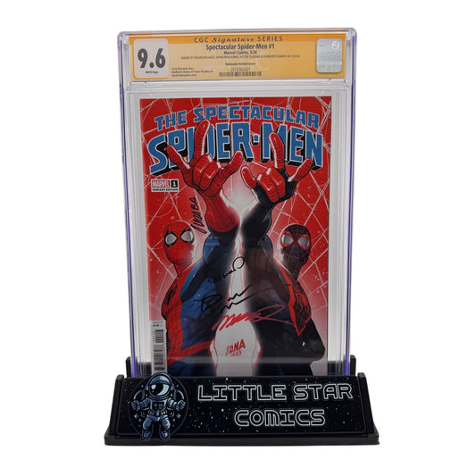 Spectacular Spider-Men #1 CGC 9.6 - Signed by Delgado, Nakayama, Ramos, Olazaba