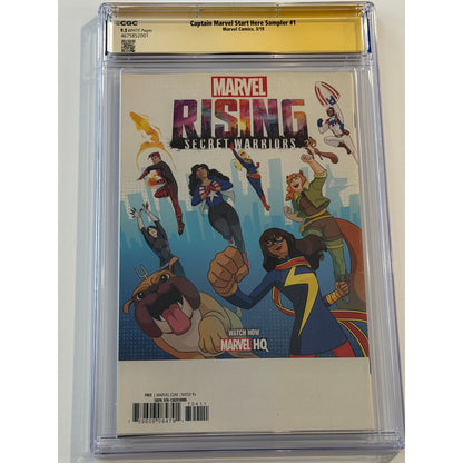 Captain Marvel Start Here Sampler #1 9.2 CGC S.S. BRIE LARSON