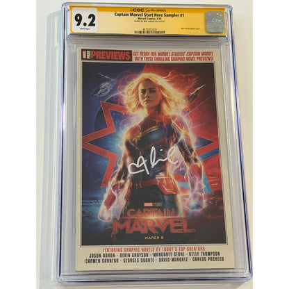 Captain Marvel Start Here Sampler #1 9.2 CGC S.S. BRIE LARSON