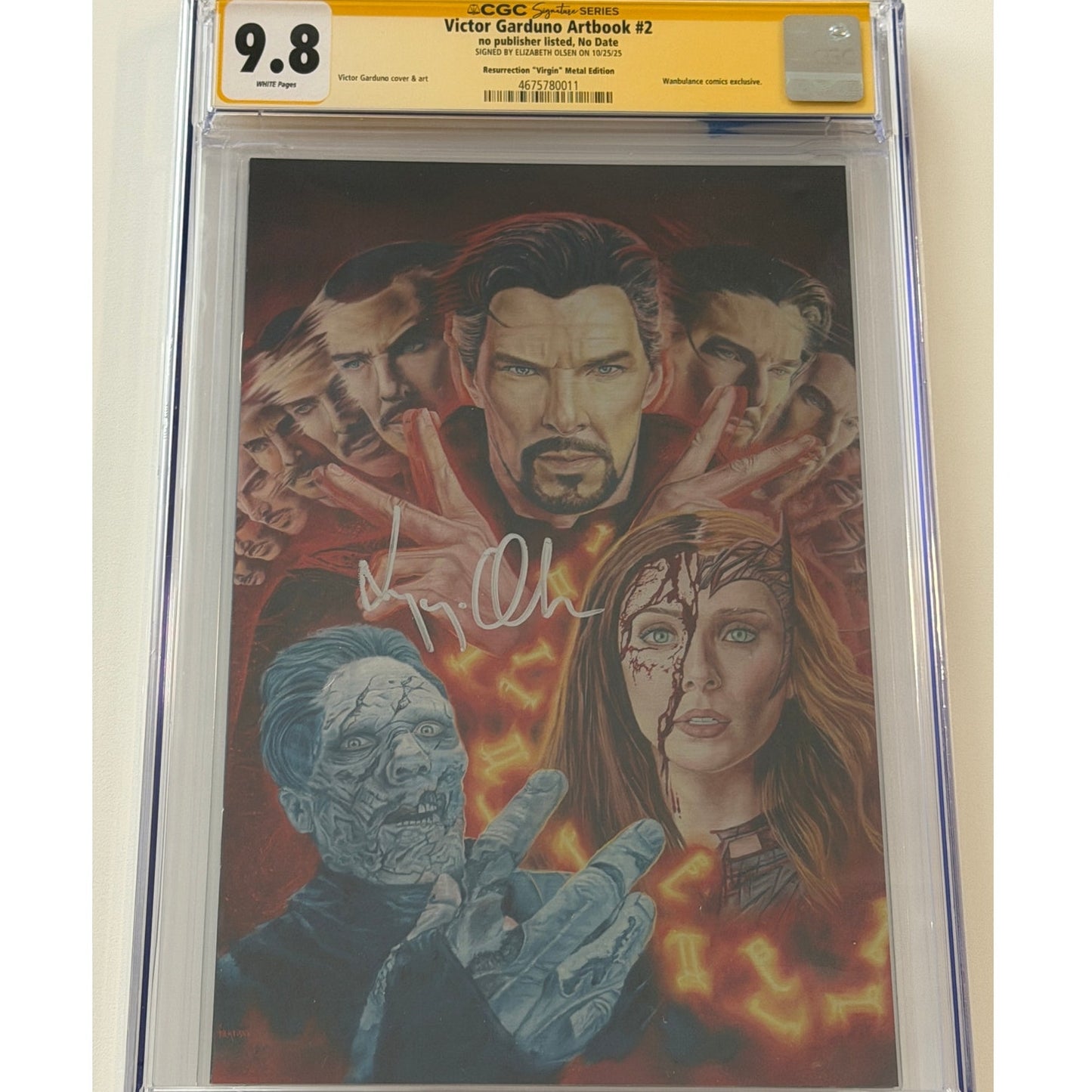 Victor Garduno Artbook #2  9.8 CGC S.S. ELIZABETH OLSEN