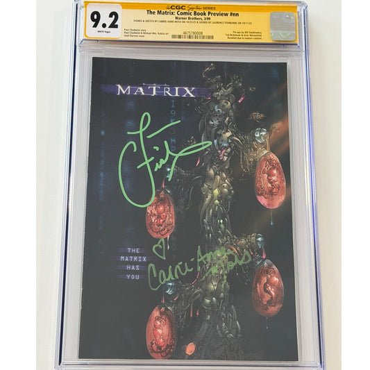 The Matrix: Comic Book Preview #nn 9.2 CGC S.S. CARRIE-ANNE M. & LAURENCE F.