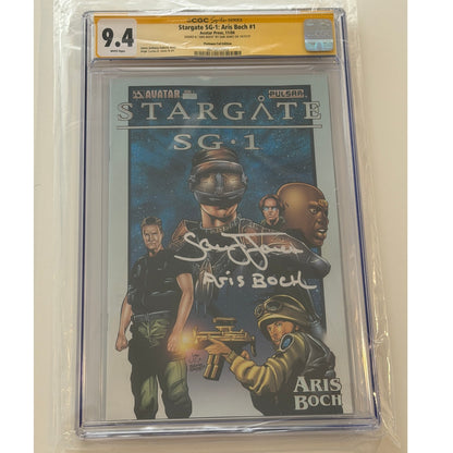 Stargate SG-1: Aris Boch  9.4 CGC S.S. "ARIS BOCH" by SAM JONES Platinum Foil