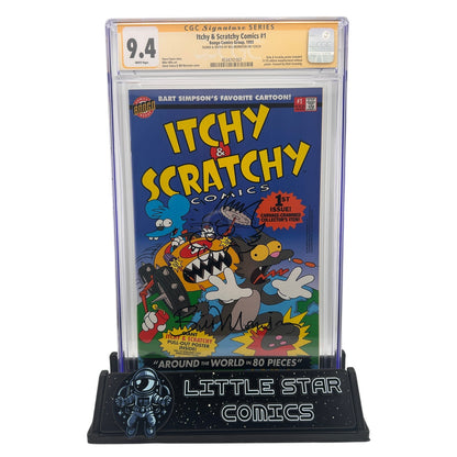 Itchy & Scratchy #1 CGC SS 9.4 Bill Morrison Sign & Sketch Bongo 1993 Simpsons