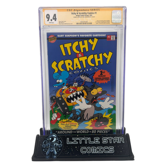 Itchy & Scratchy #1 CGC SS 9.4 Bill Morrison Sign & Sketch Bongo 1993 Simpsons