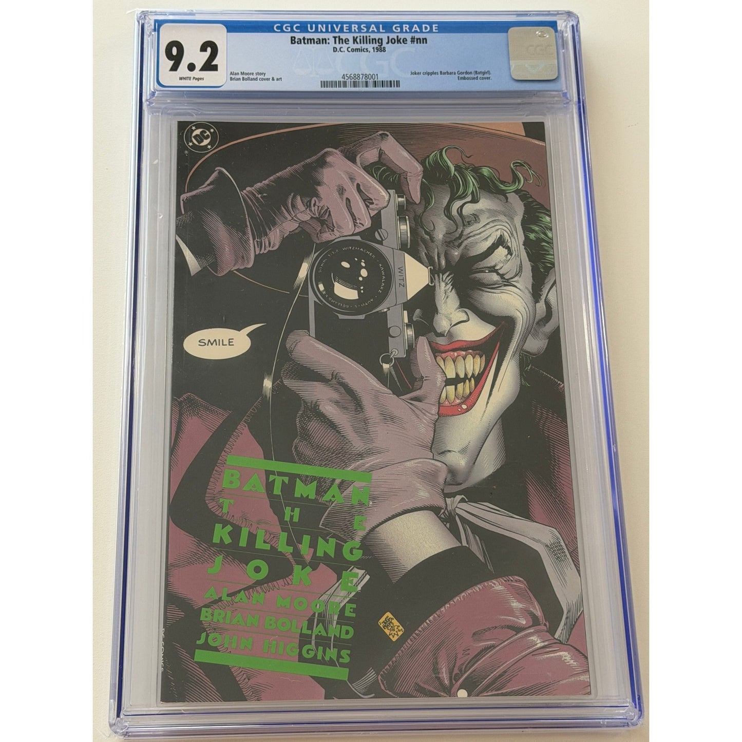 Batman: The Killing Joke #nn 9.2 CGC Universal Grade D.C. Comics,1988