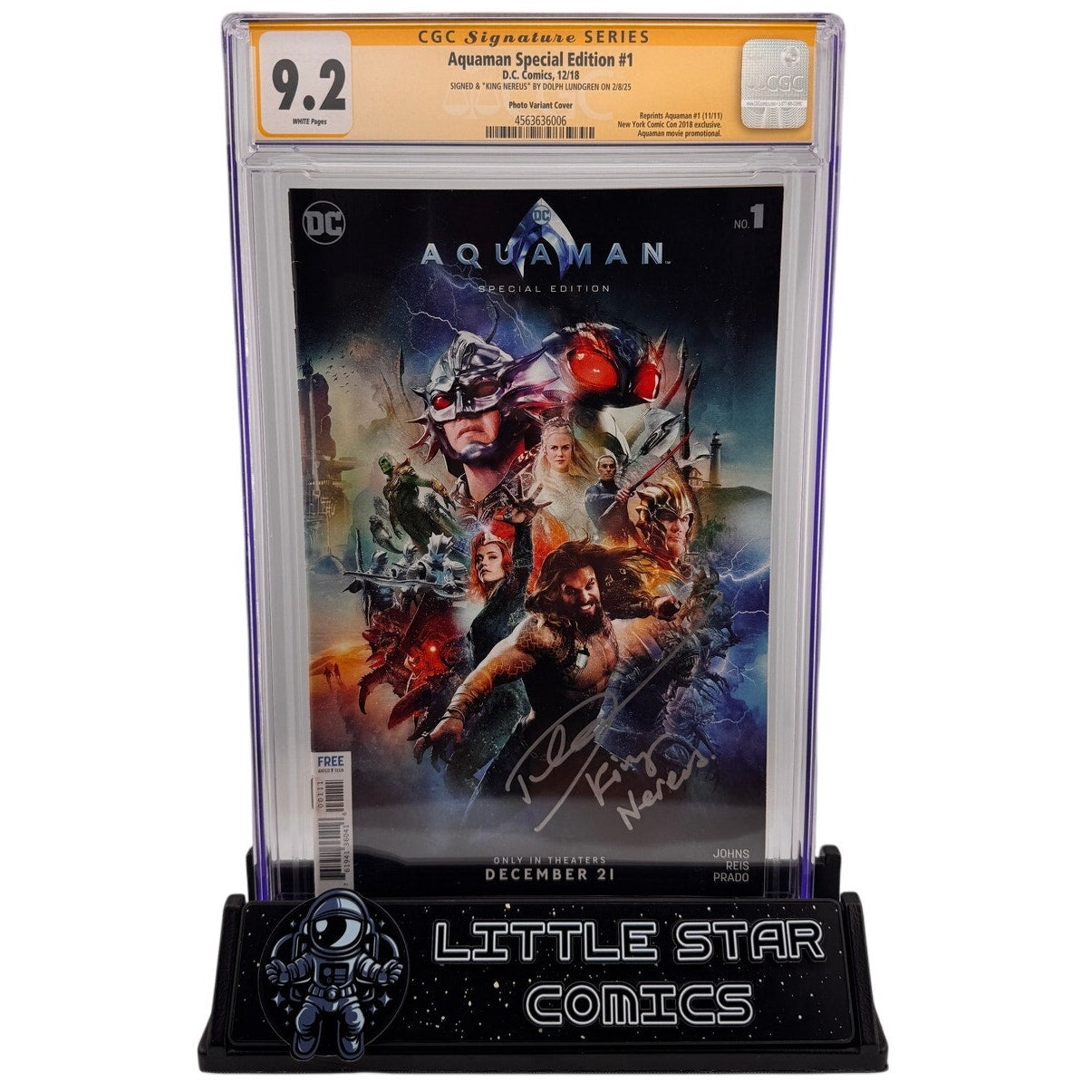 Aquaman Special Edition #1 CGC SS 9.2 – Signed by Dolph Lundgren