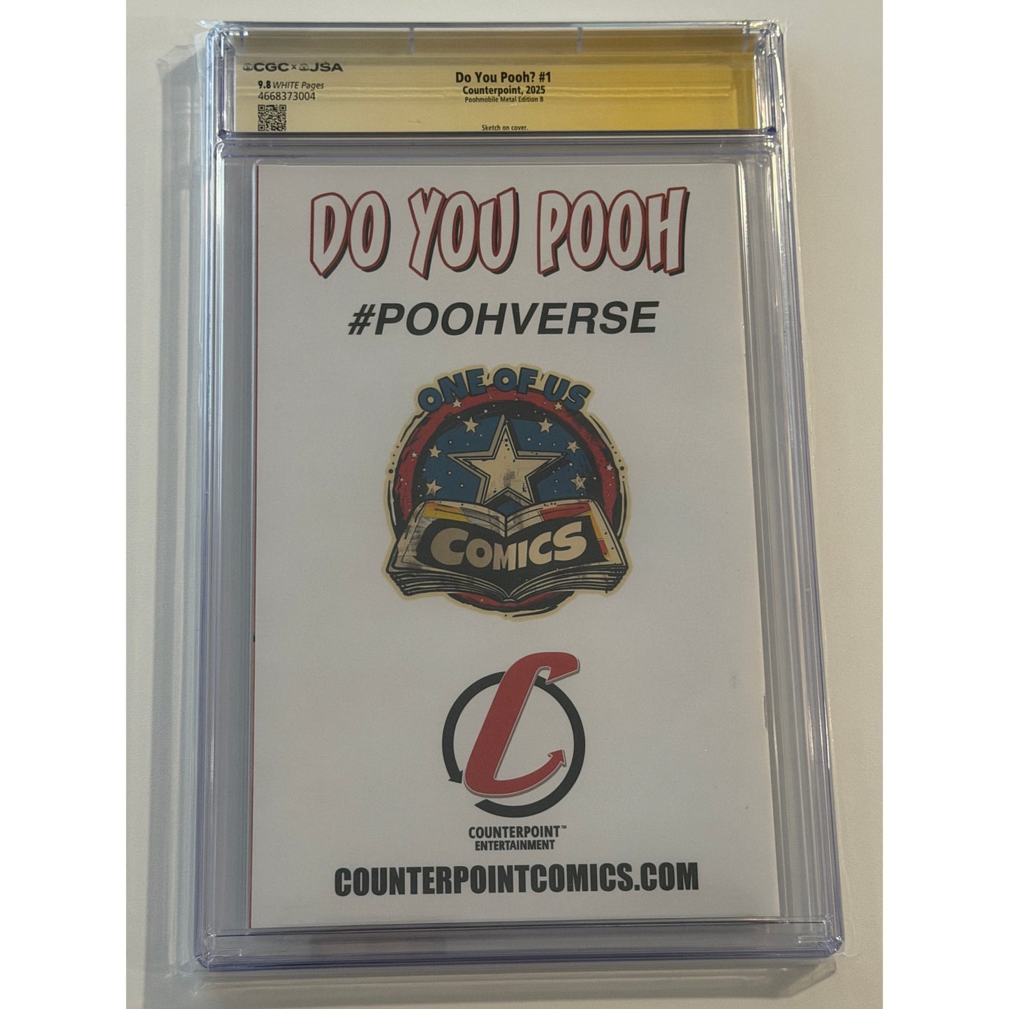 Do You Pooh? #1 9.8 CGCxJSA MARAT MYCHAELS "4/5" Print On Cover