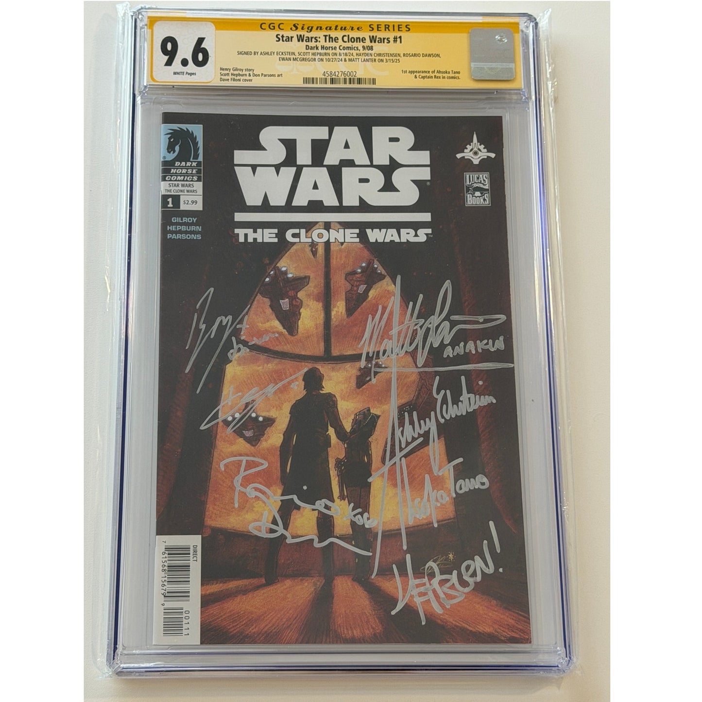 Star Wars: The Clone Wars #1 9.6 CGC S.S. Sigs: A.E. S.H. H.C. R. D. E.M.  M.L.