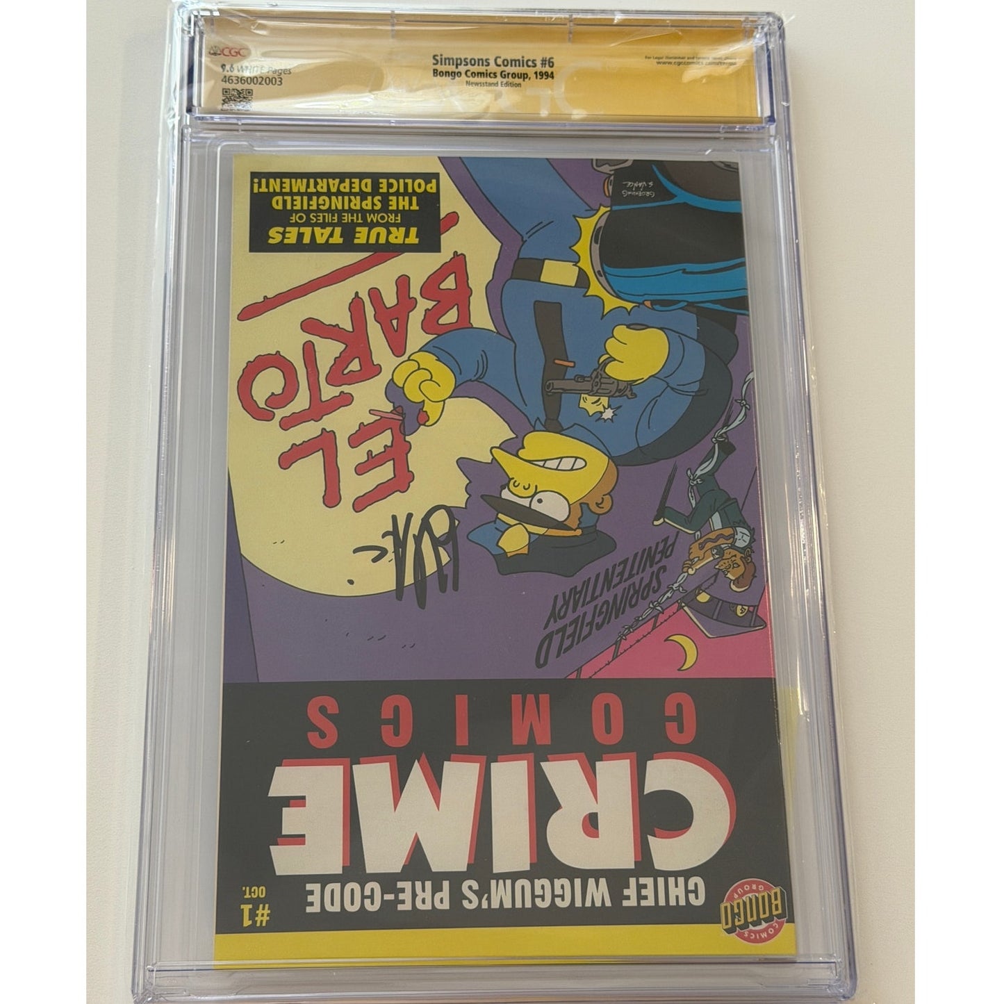 Simpson Comics #6 9.6 CGC S.S. HANK AZARIA Newsstand Edition