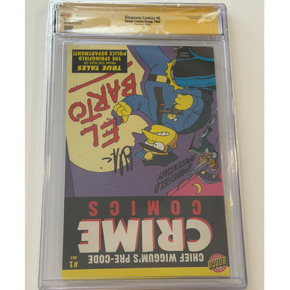 Simpson Comics #6 9.6 CGC S.S. HANK AZARIA Newsstand Edition