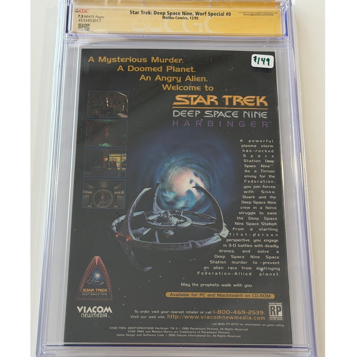 Star Trek: Deep Space Nine, Worf Special #0 7.5 CGC S.S. "WORF" by MICHAEL DORN