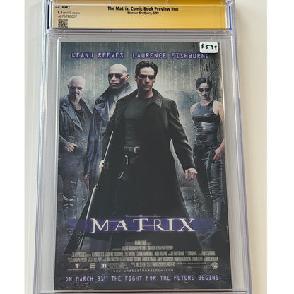 The Matrix: Cómic Book Preview #nn  9.4 CGC S.S. CARRIE-ANNE M.& LAURENCE F.