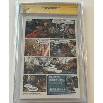Star Wars: The Clone Wars #1 9.6 CGC S.S. Sigs: A.E. S.H. H.C. R. D. E.M.  M.L.