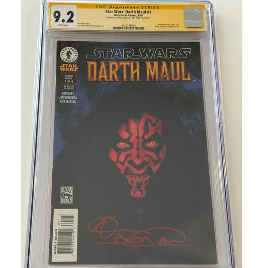 Star Wars: Darth Maul #1  9.2 CGC S.S. "DARTH MAUL" by RAY PARK