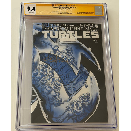 Teenage Mutant Ninja Turtles #2 9.4 CGC S.S. KEVIN EASTMAN Second Printing