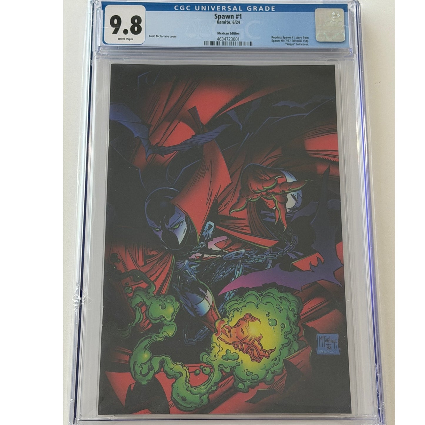Spawn #1 9.8 CGC Universal Grade Mexican Edition